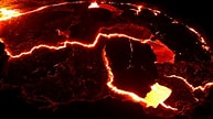 Close-up view of lava at Erta Ale during an active glow.